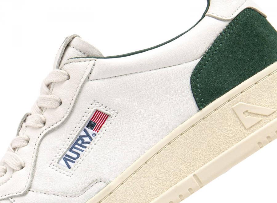 Autry Medalist Low GS42 GOAT / Suede White / Bottle Green - Autry
