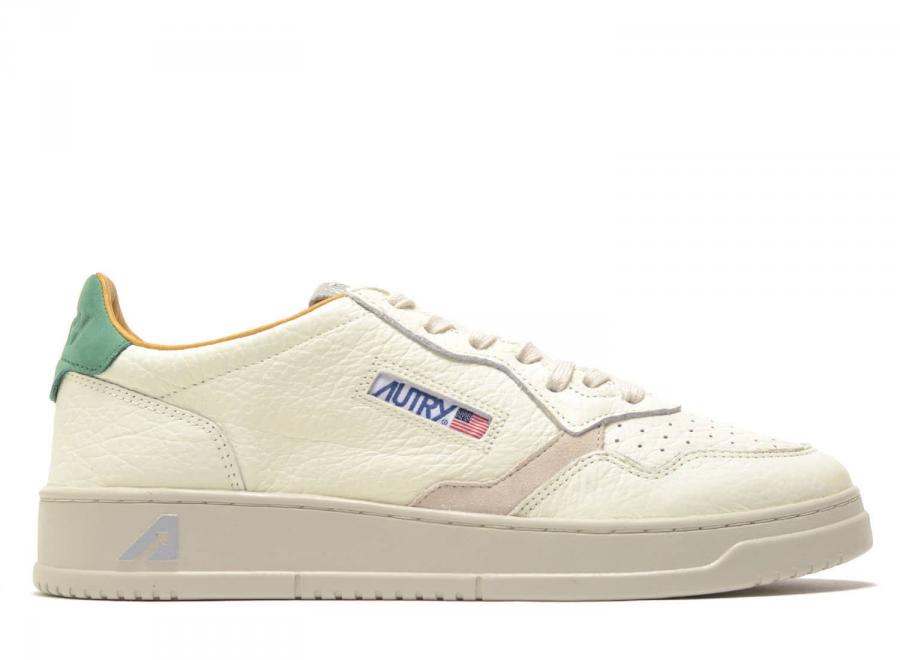 Autry Medalist Low LE17 Leather Elephant / Vapor / Green - Autry