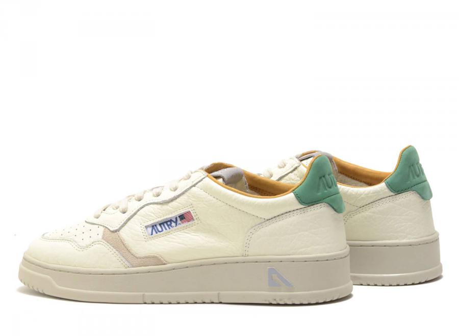 Autry Medalist Low LE17 Leather Elephant / Vapor / Green - Autry