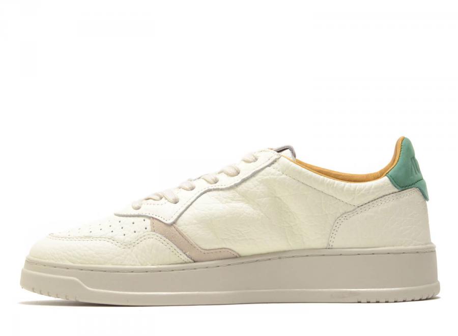 Autry Medalist Low LE17 Leather Elephant / Vapor / Green - Autry