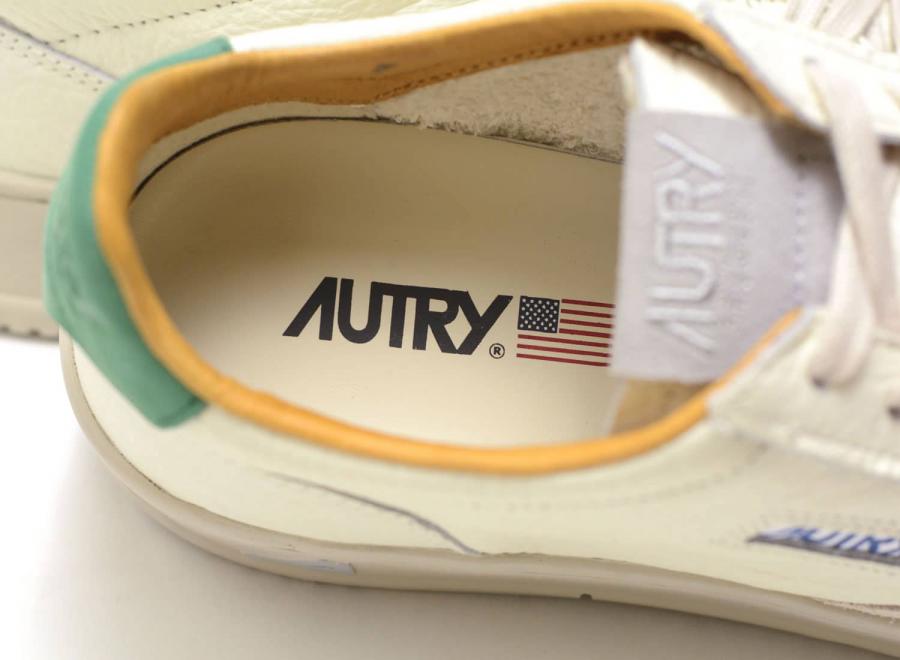 Autry Medalist Low LE17 Leather Elephant / Vapor / Green - Autry