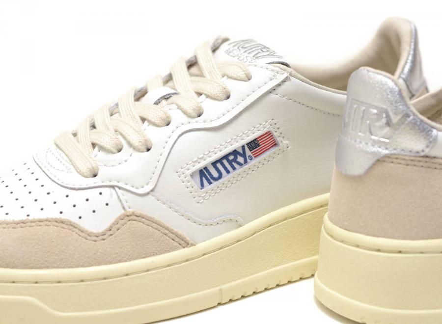 Autry Medalist Low LS74 Suede White / Silver - Autry