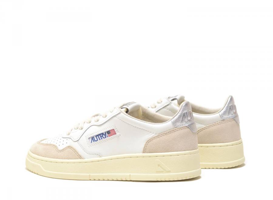 Autry Medalist Low LS74 Suede White / Silver - Autry