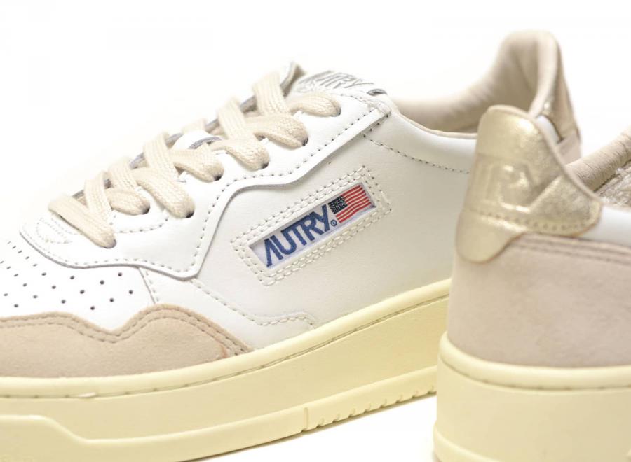 Autry Medalist Low LS75 Suede White / Gold - Autry
