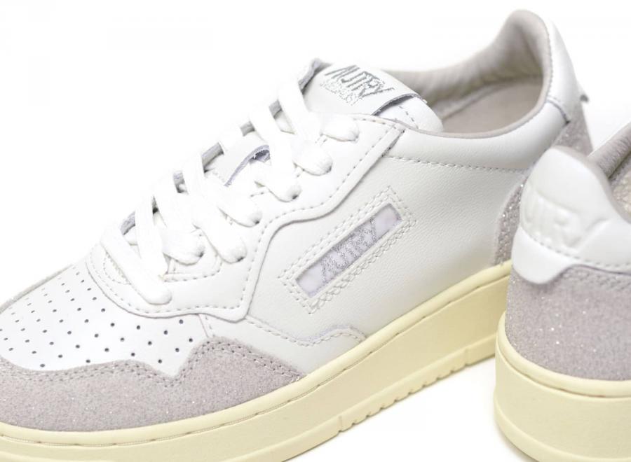 Autry Medalist Low PK01 Leather Sparked White / Grey - Autry
