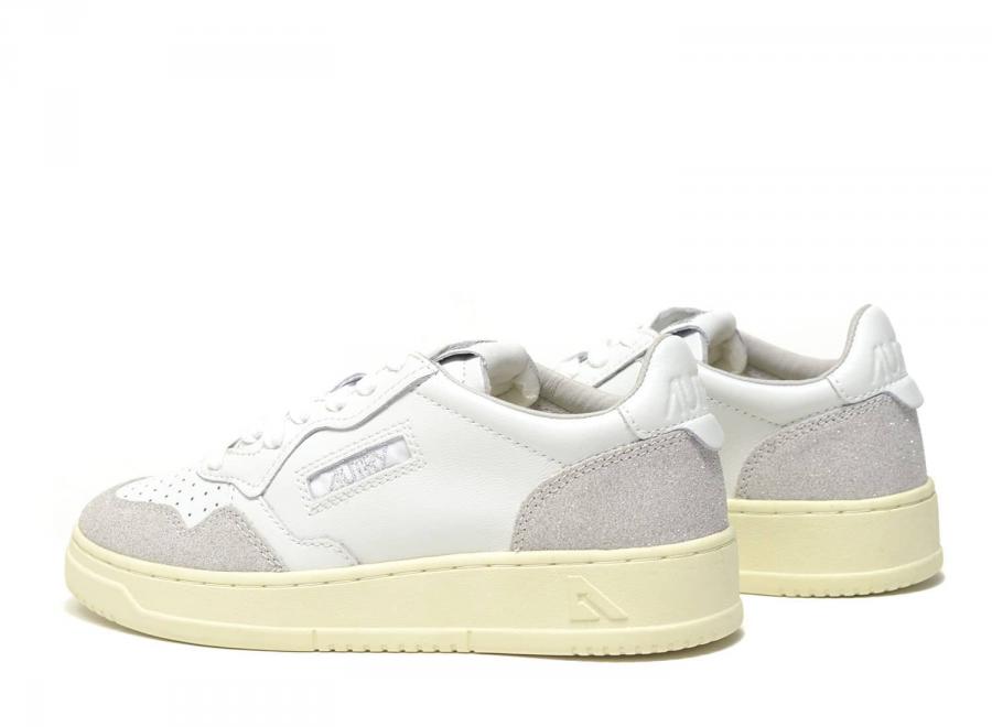 Autry Medalist Low PK01 Leather Sparked White / Grey - Autry