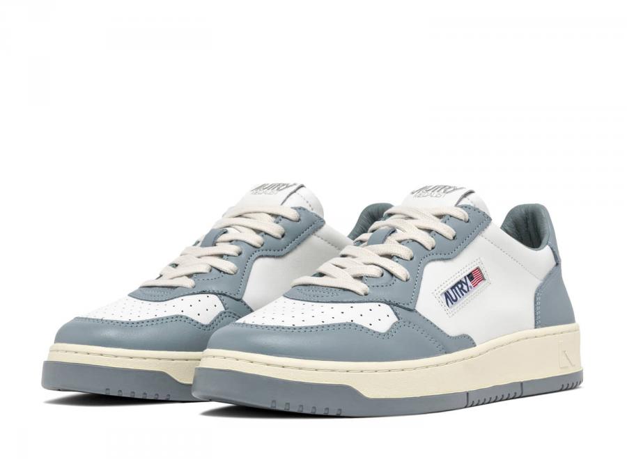 Autry Medalist Low WB56 Leather / Leather White / Silver Blue - Autry
