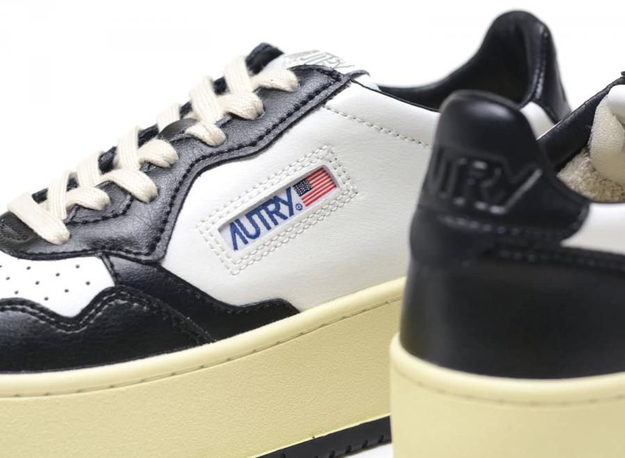 Autry Platform Low WB01 Leather White / Black - Autry