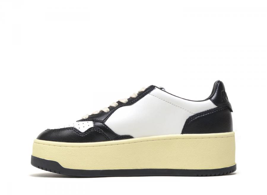 Autry Platform Low WB01 Leather White / Black - Autry