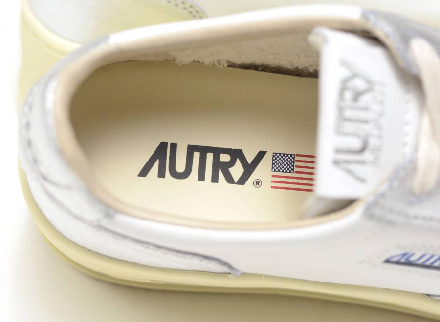 Autry Platform Low WB18 Leather White / Silver - Autry