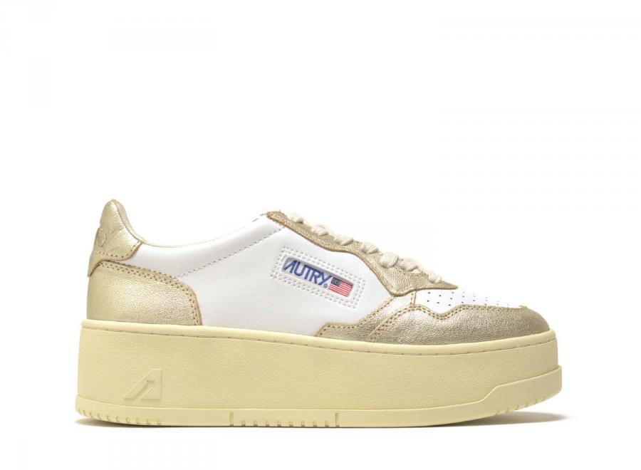 Autry Platform WB16 Leather White / Platinum - Autry
