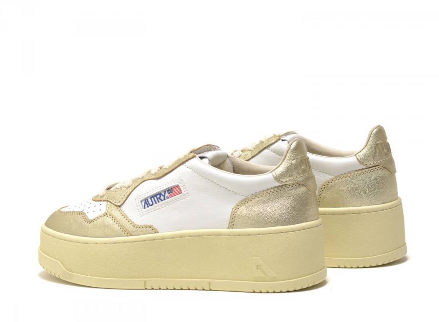 Autry Platform WB16 Leather White / Platinum - Autry