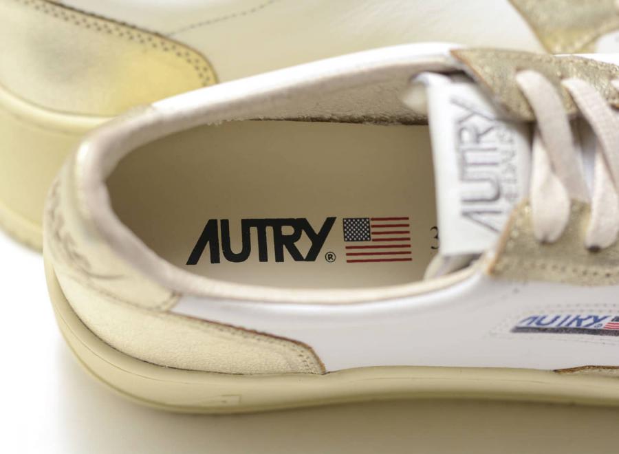 Autry Platform WB16 Leather White / Platinum - Autry