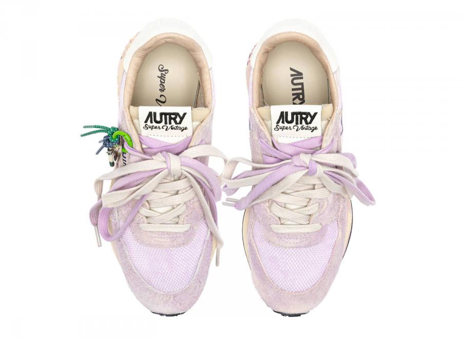 Autry Reelwind Super Vintage Low YS06 Suede / Nylon White / Lilac - Autry