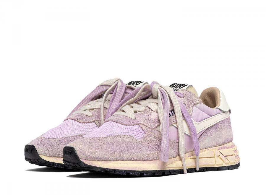 Autry Reelwind Super Vintage Low YS06 Suede / Nylon White / Lilac - Autry
