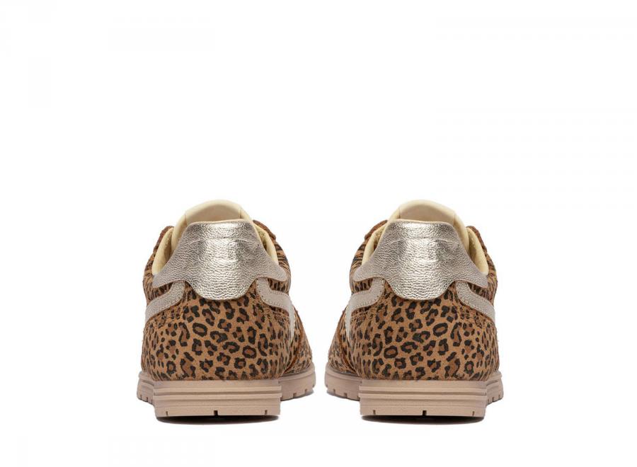 Autry Windspin Low SJ01 Suede / Laminated Leather Leopard / Platinum - Autry