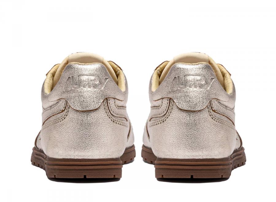 Autry Windspin Low TO02 Lamine Leather / Nylon Platinum / Ivory - Autry
