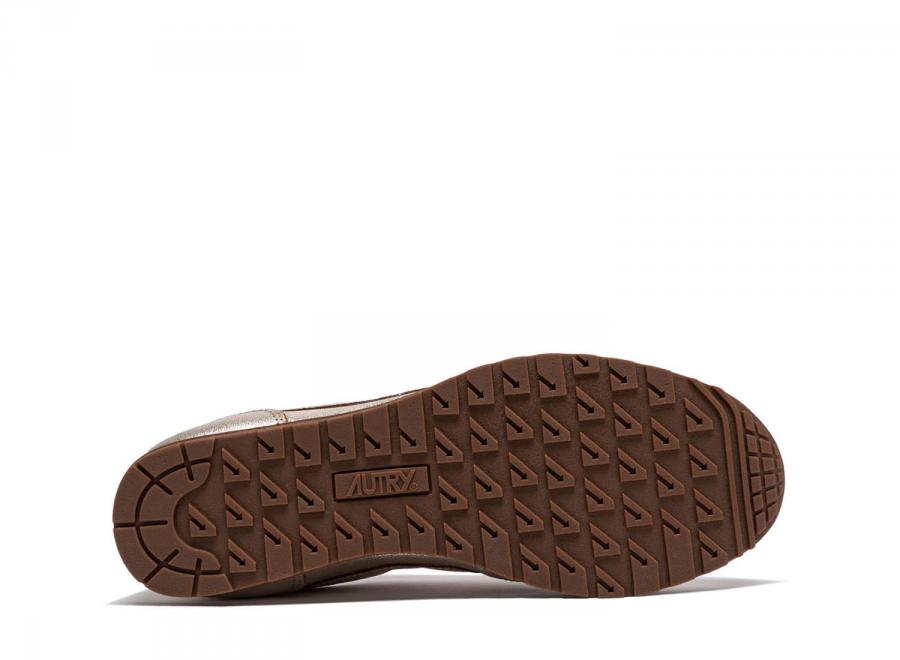 Autry Windspin Low TO02 Lamine Leather / Nylon Platinum / Ivory - Autry