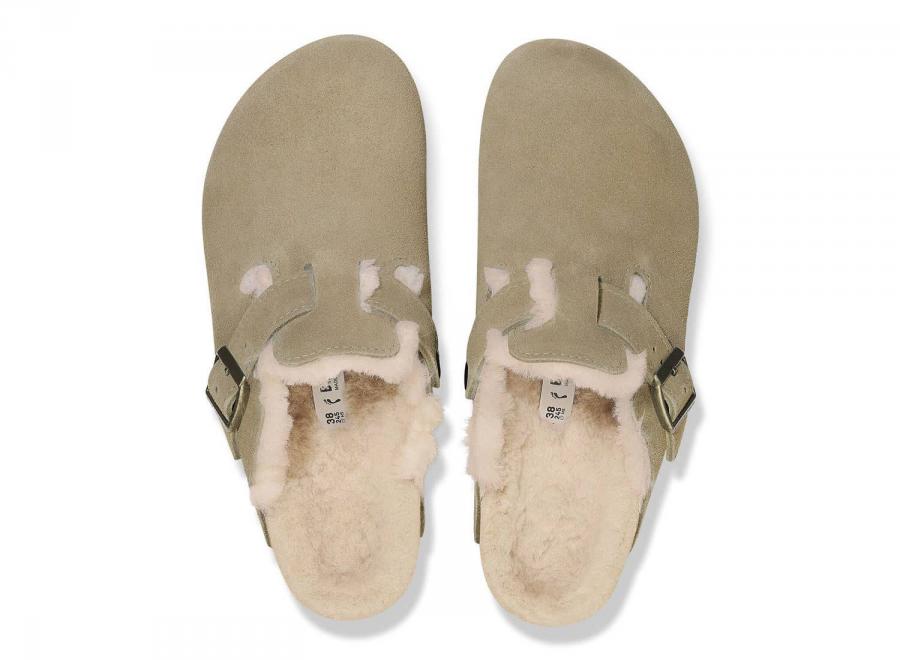 Birkenstock Boston Shearling LEVE Taupe LAF 1028289 / 1028299 - Birkenstock