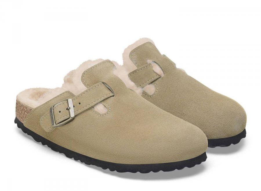 Birkenstock Boston Shearling LEVE Taupe LAF 1028289 / 1028299 - Birkenstock