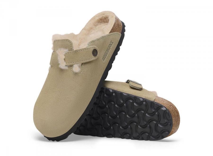 Birkenstock Boston Shearling LEVE Taupe LAF 1028289 / 1028299 - Birkenstock