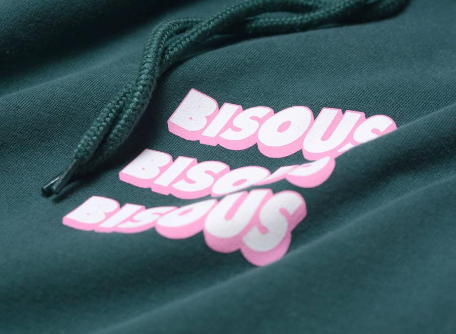 Bisous Skateboards Sonics Hoodie Forest Green - Bisous Skateboards