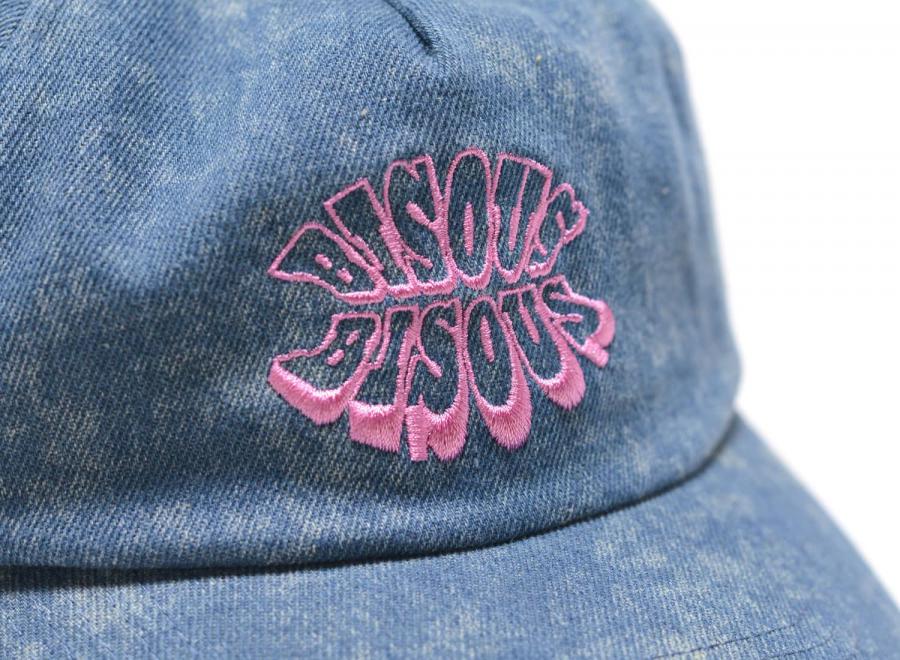 Bisous Skateboards Lips Denim Cap Bleach - Bisous Skateboards