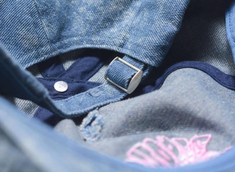 Bisous Skateboards Lips Denim Cap Bleach - Bisous Skateboards