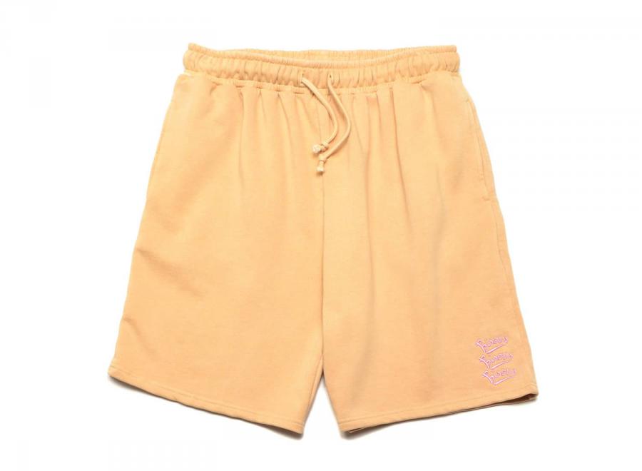 Bisous Skateboards Shorts Gianni Embroidery Beige - Bisous Skateboards