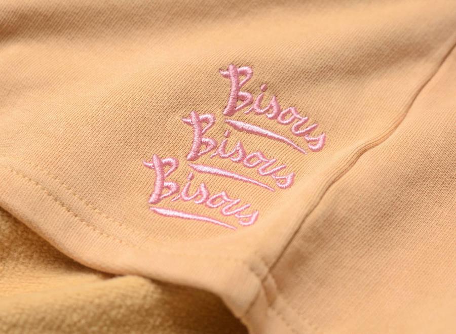 Bisous Skateboards Shorts Gianni Embroidery Beige - Bisous Skateboards
