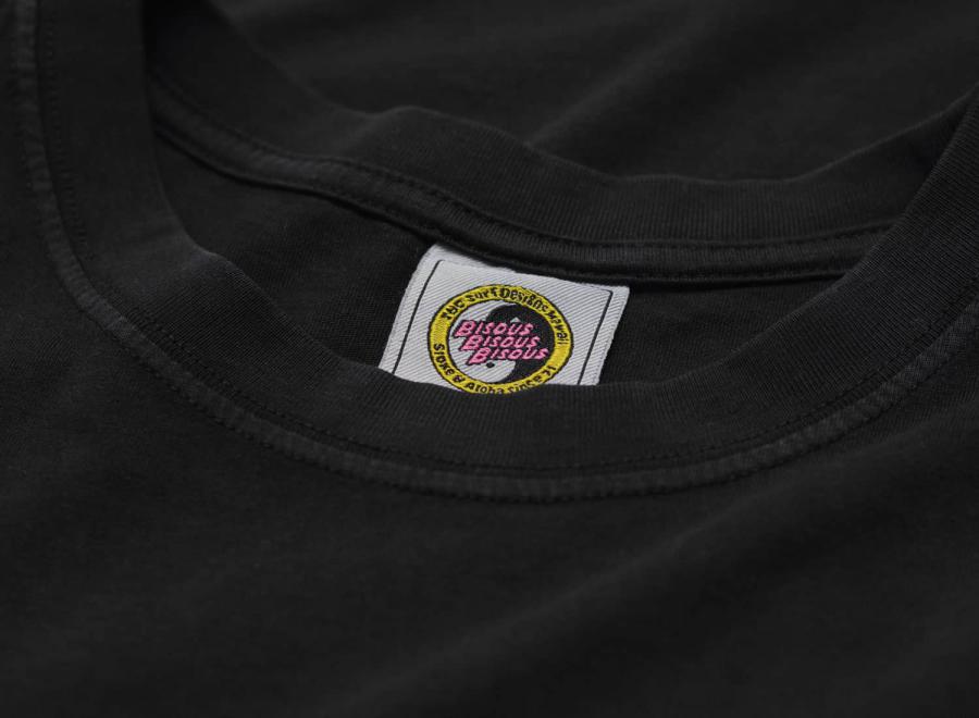 Bisous Skateboards x T&C Tee Washed Black - Bisous Skateboards