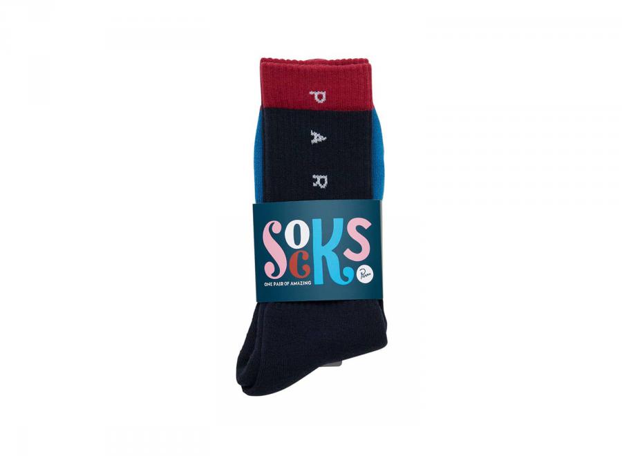By Parra Horizontal Clean Logo Crew Socks Multi - By Parra