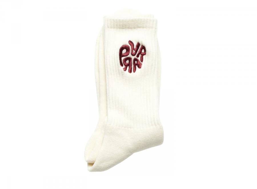 By Parra Logo Crew Socks Brick Red - By Parra