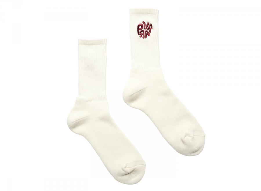 By Parra Logo Crew Socks Brick Red - By Parra