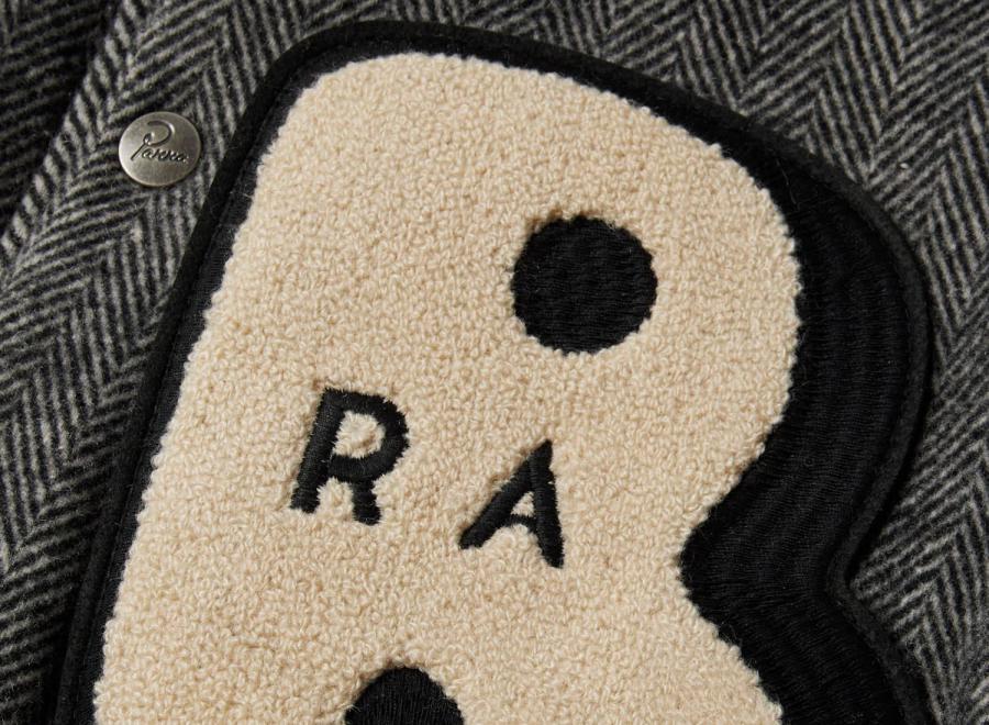 By Parra Rounded PAR Varsity Jacket Dark Grey - By Parra