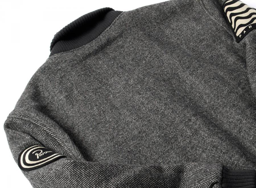 By Parra Rounded PAR Varsity Jacket Dark Grey - By Parra