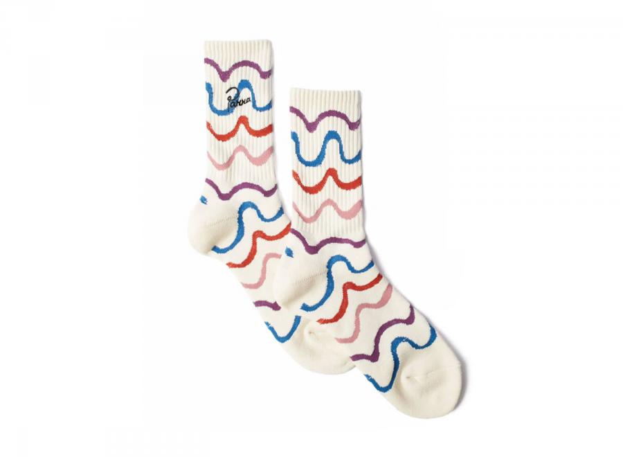 By Parra Sock Wave Crew Socks Off White - By Parra