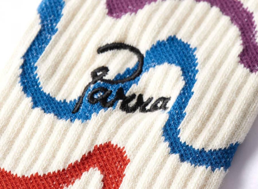 By Parra Sock Wave Crew Socks Off White - By Parra