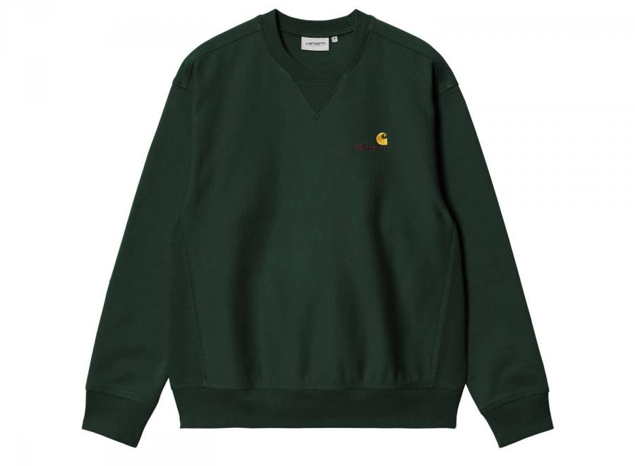 Carhartt American Script Sweatshirt Conifer I025475 - Carhartt Wip