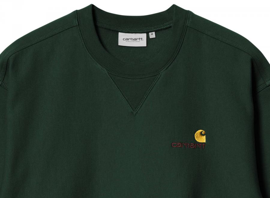 Carhartt American Script Sweatshirt Conifer I025475 - Carhartt Wip