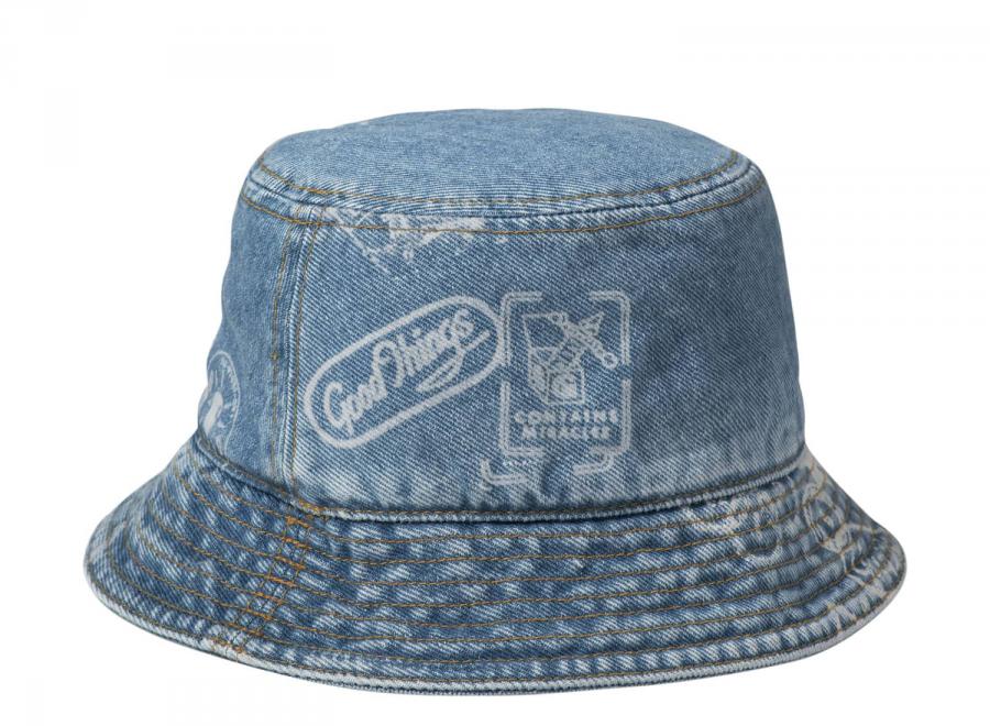 Carhartt Stamp Bucket Hat Print Blue Bleached I033741 - Carhartt Wip