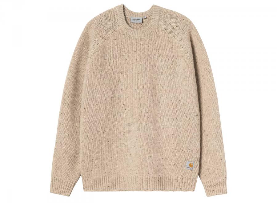 Carhartt WIP Anglistic Sweater Speckled Fleur de Sel I010977.3AU.XX.03 - Carhartt Wip