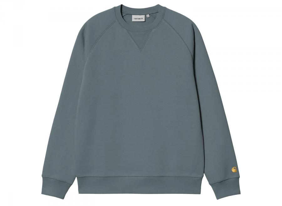 Carhartt WIP Chase Sweatshirt Cozy Blue / Gold I033660 - Carhartt Wip