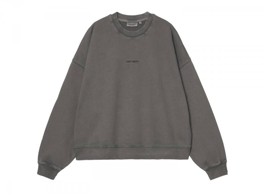 Carhartt WIP Femme Benton Sweat Graphite Garment Dyed I034511_87_GD_03 - Carhartt Wip