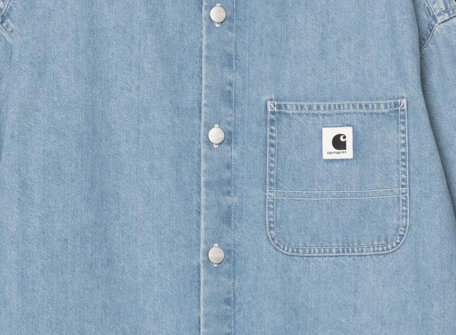 Carhartt WIP Femme LS Marly Shirt Blue Bleached I035584.01.35.03 - Carhartt Wip