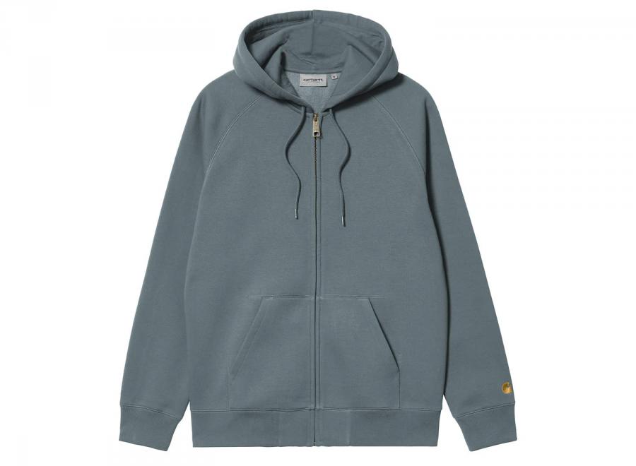 Carhartt WIP Hooded Chase Jacket Cozy Blue / Gold I033664 - Carhartt Wip