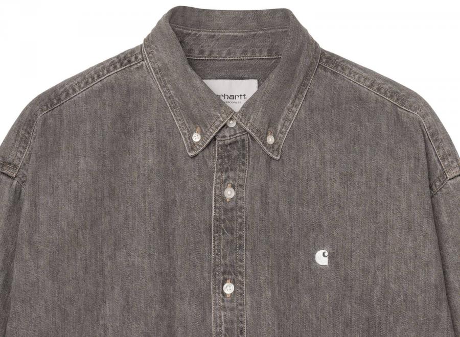 Carhartt WIP LS Lucas Shirt Black Bleached I034525.89.35.03 - Carhartt Wip