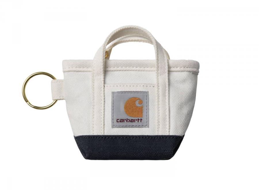 Carhartt WIP Mini Tote Bag Keychain Canvas Natural / Blue I036418 - Carhartt Wip