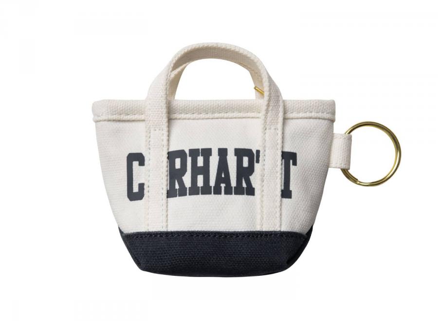 Carhartt WIP Mini Tote Bag Keychain Canvas Natural / Blue I036418 - Carhartt Wip