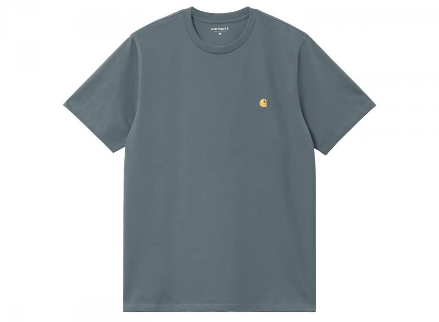 Carhartt WIP Chase Tshirt Cozy Blue / Gold I026391 - Carhartt Wip